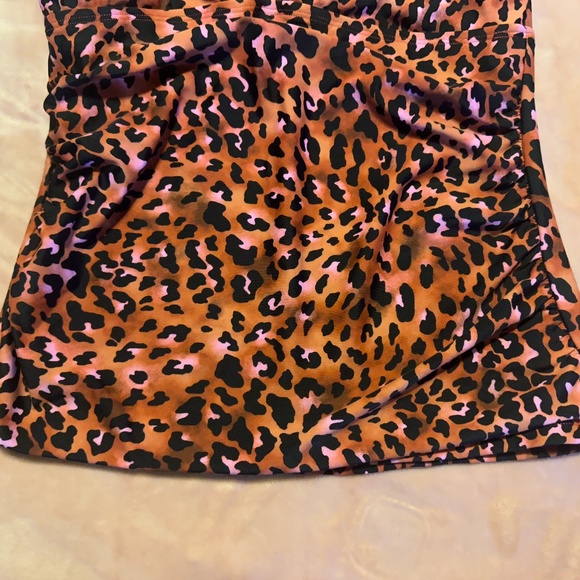 Leopard Animal Print Swim Top Size Small by New Directions - Picture 5 of 10
